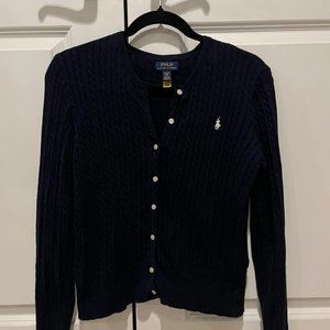 Polo Ralph Lauren Cable Knit Cardigan Navy